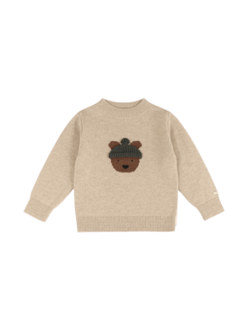 Donsje Amsterdam Denn Merino Wool Sweater Bear - Biscotti Melange