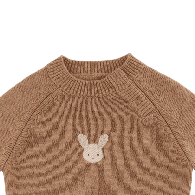 Donsje Amsterdam Sibbe Merino Wool Sweater Fluffy Bunny - Hazelnut