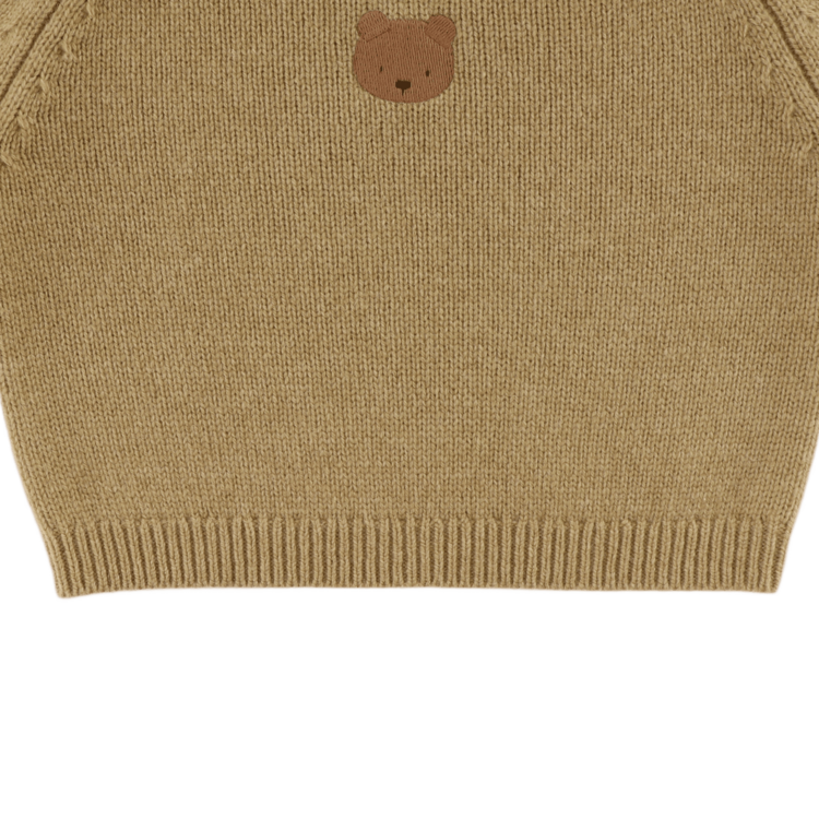 Donsje Amsterdam Sibbe Merino Wool Sweater Bear - Sesame