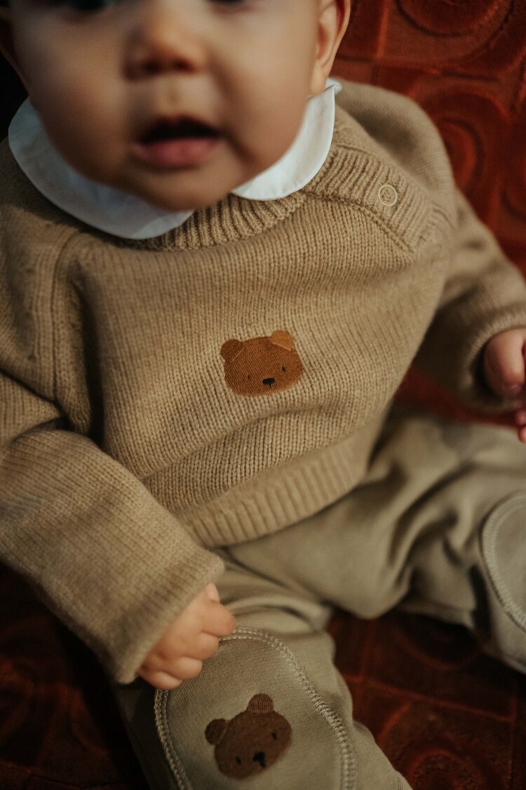 Donsje Amsterdam Sibbe Merino Wool Sweater Bear - Sesame