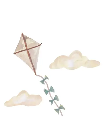 Muursticker Kite Small - Beige