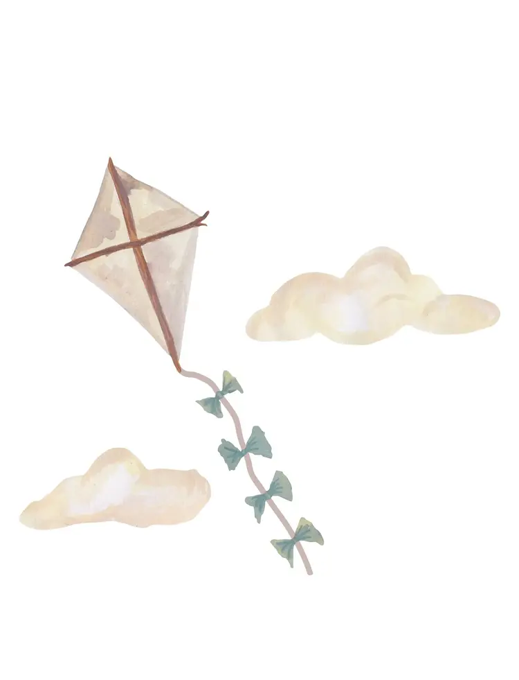 Muursticker Kite Small - Beige