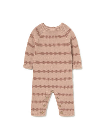 Li & Me Oskar Striped Romper - Candy Bloom
