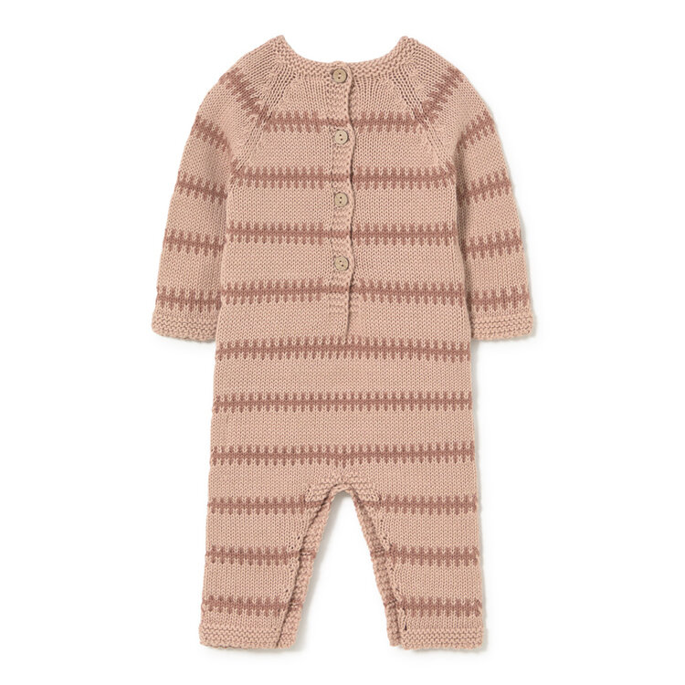 Li & Me Oskar Striped Romper - Candy Bloom
