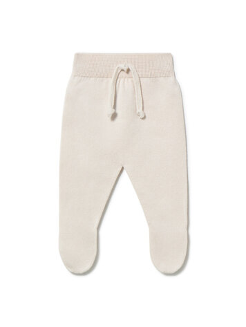 Li & Me Liam Plain Trousers With Feet - Cream