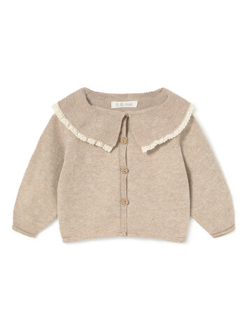Li & Me Hedda Lace Knitted Sweater - Toasted