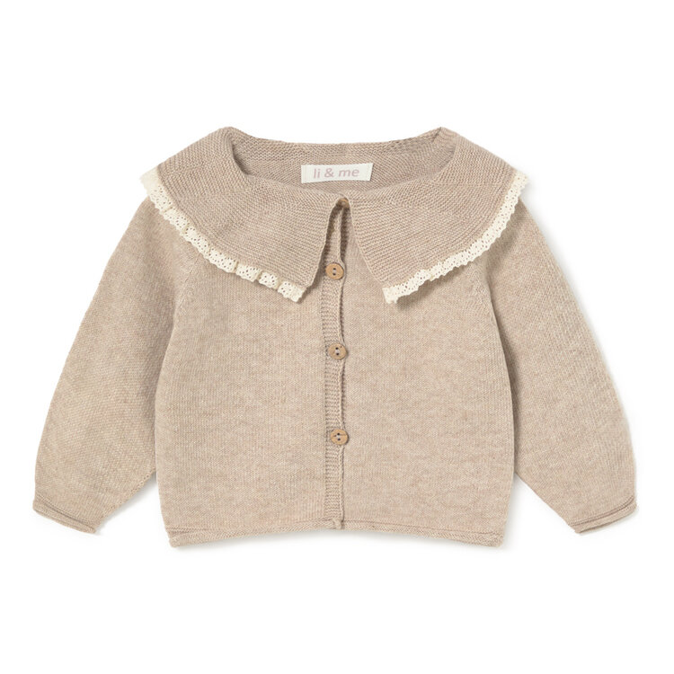 Li & Me Hedda Lace Knitted Sweater - Toasted