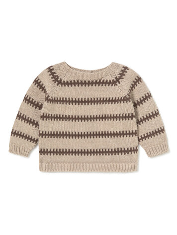 Li & Me Blake Striped Sweater - Toasted Coffee