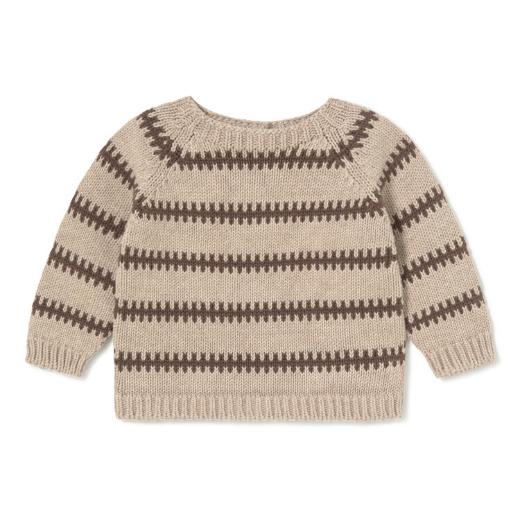 Li & Me Blake Striped Sweater - Toasted Coffee