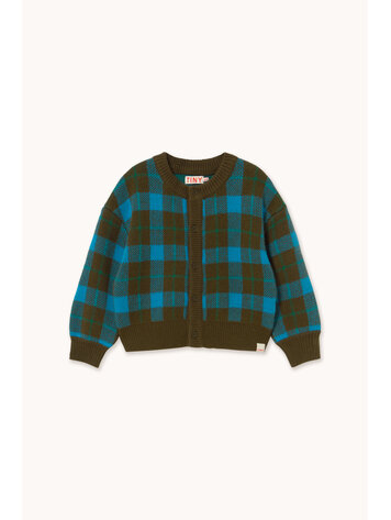 Tiny Cottons Check Blue Cardigan