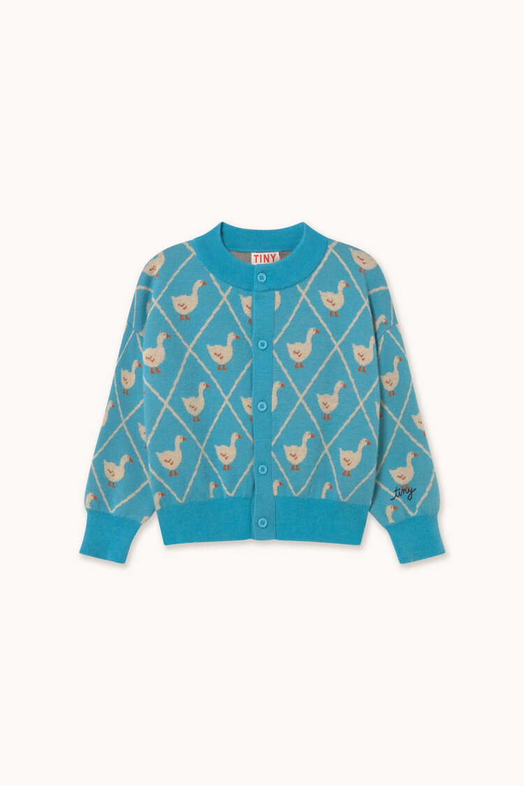 Tiny Cottons Swans Cardigan - Blue