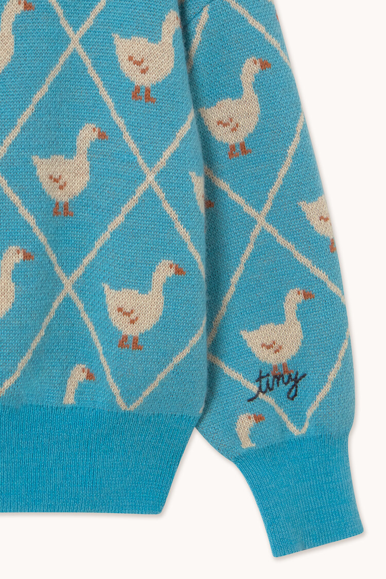 Tiny Cottons Swans Cardigan - Blue
