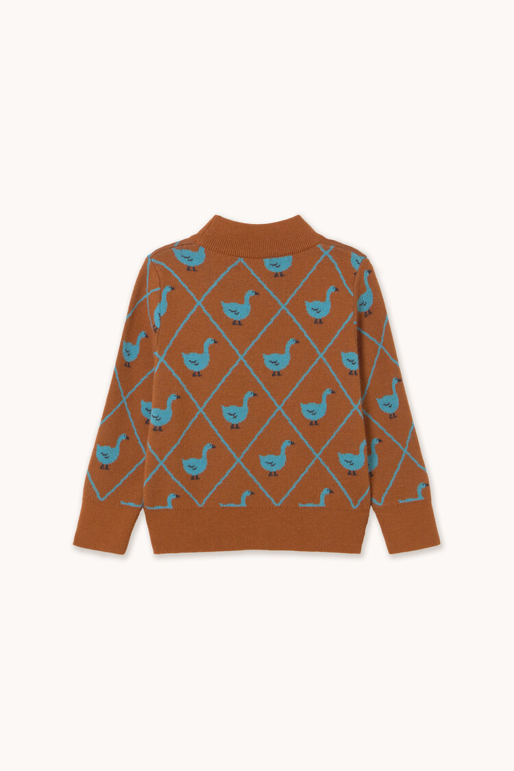Tiny Cottons Swans Mockneck Sweater - Blue
