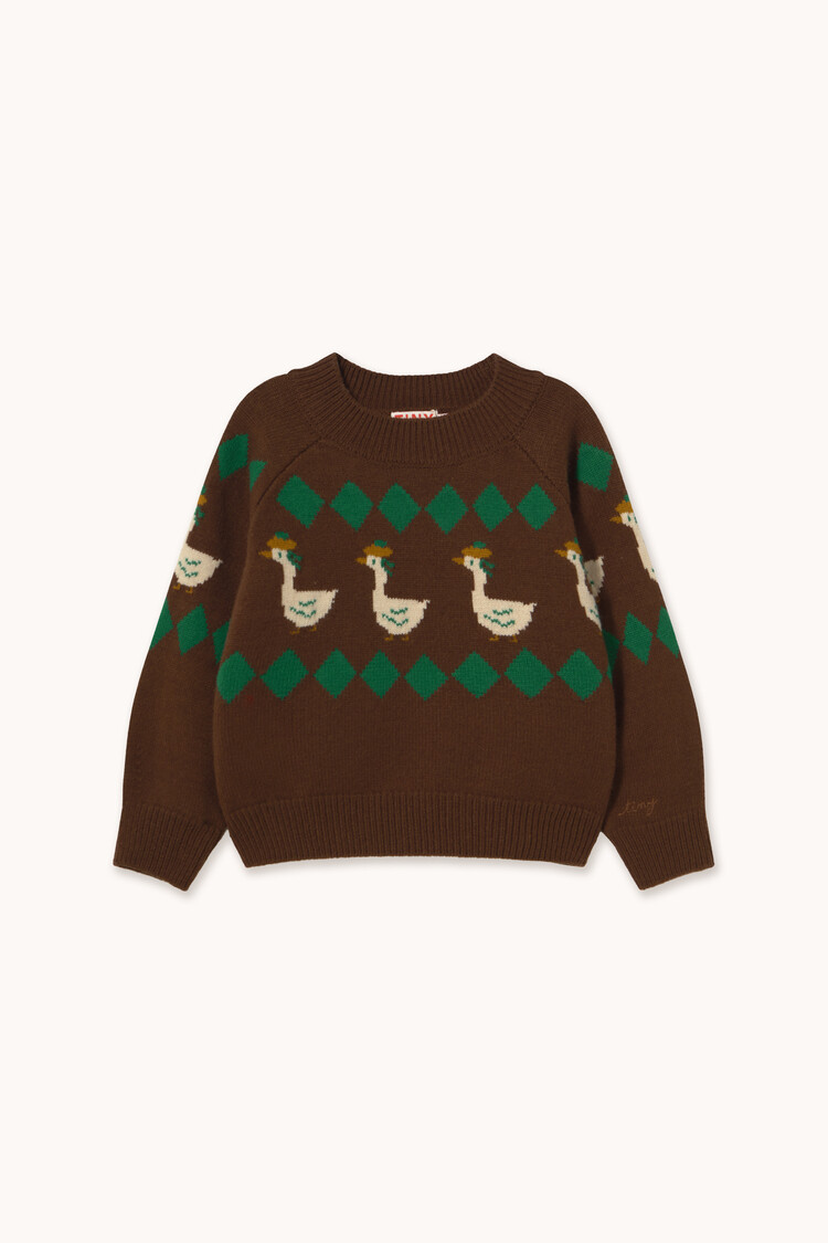 Tiny Cottons Geese Sweater - Green