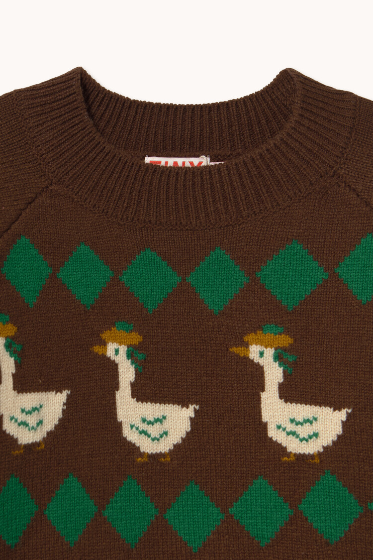 Tiny Cottons Geese Sweater - Green