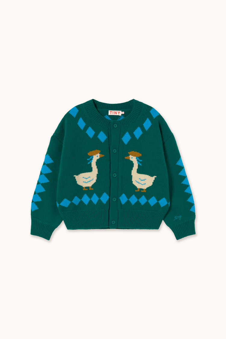 Tiny Cottons Geese Cardigan - Vanilla