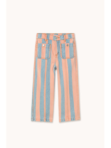 Tiny Cottons Stripes Denim Pant - Pink