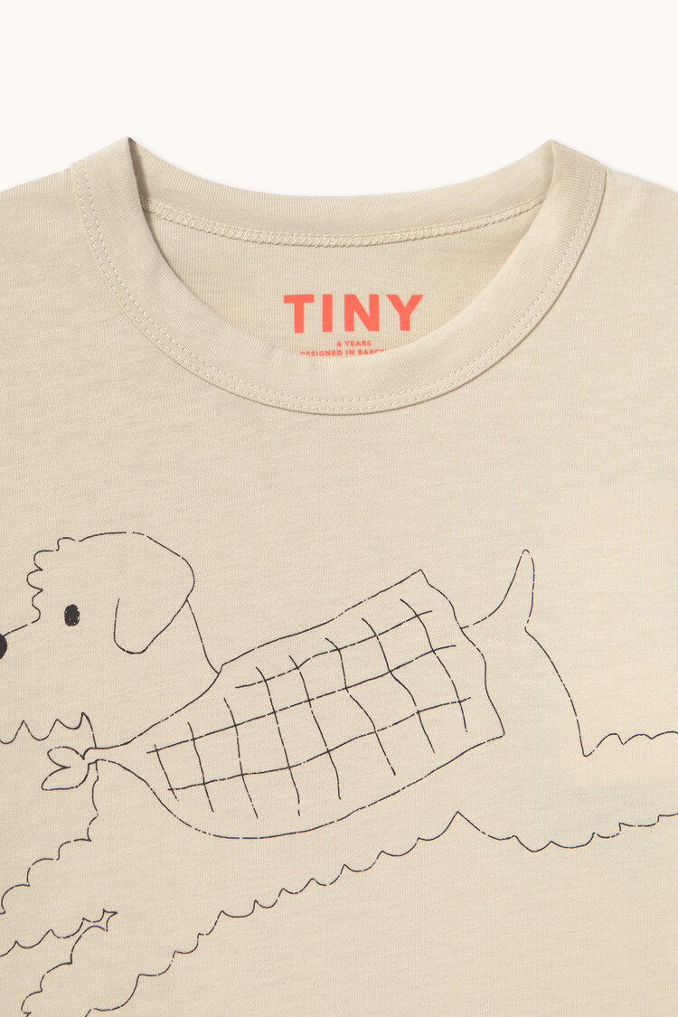 Tiny Cottons Jump Dog Graphic Sleeve Tee