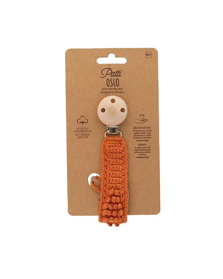 Patti Oslo Pacifier Clip - Terracotta