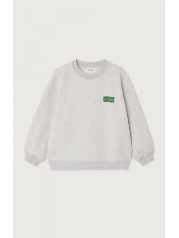 American Vintage Sweat ML Col Rond - Gris Chine