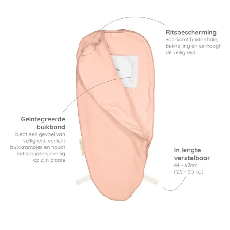 Puckababy Swaddle Bag Piep Teddy - Peach