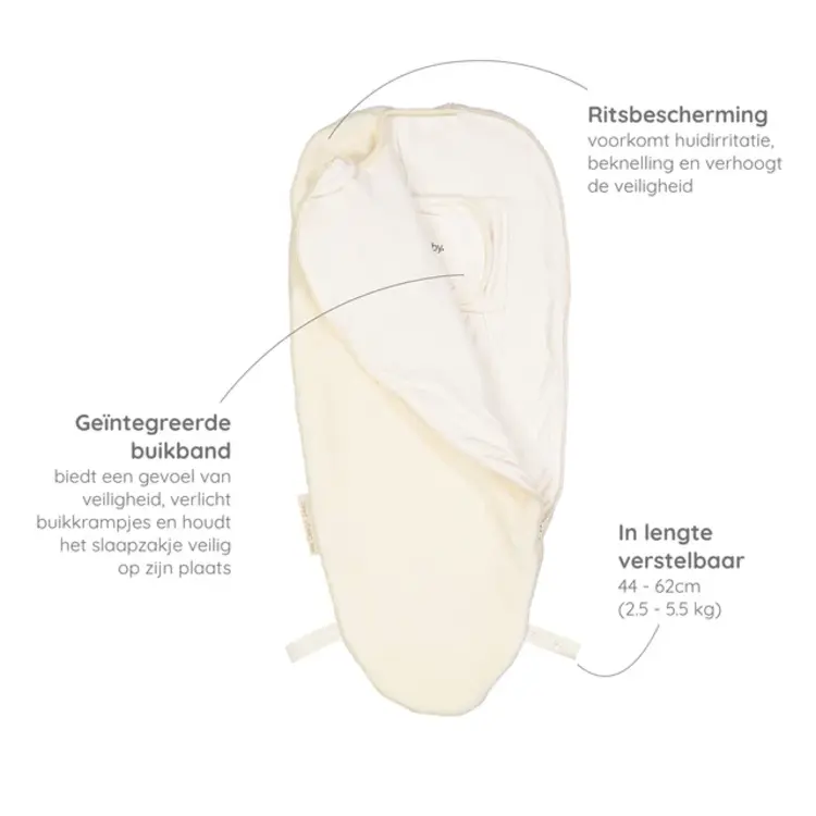 Puckababy Inbakerslaapzakje Piep Teddy - Pure