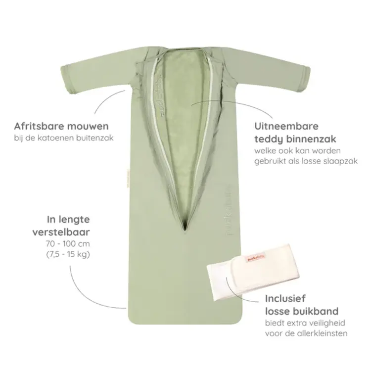 Puckababy Sleeping Bag 4 Seasons - Olive