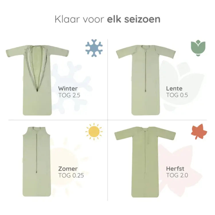 Puckababy Sleeping Bag 4 Seasons - Olive