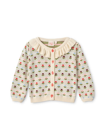 Flöss Annabelle Cardigan - Cream Multi Floral