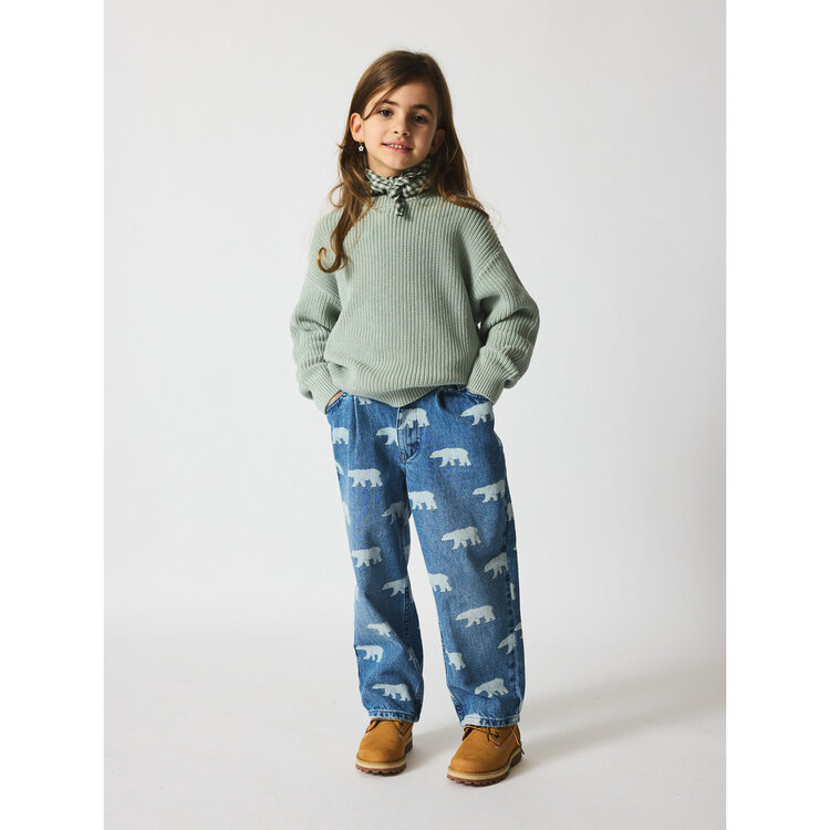Bruno Bruno Nation Dorethy AOP Jeans - Mid Blue Polar Bear
