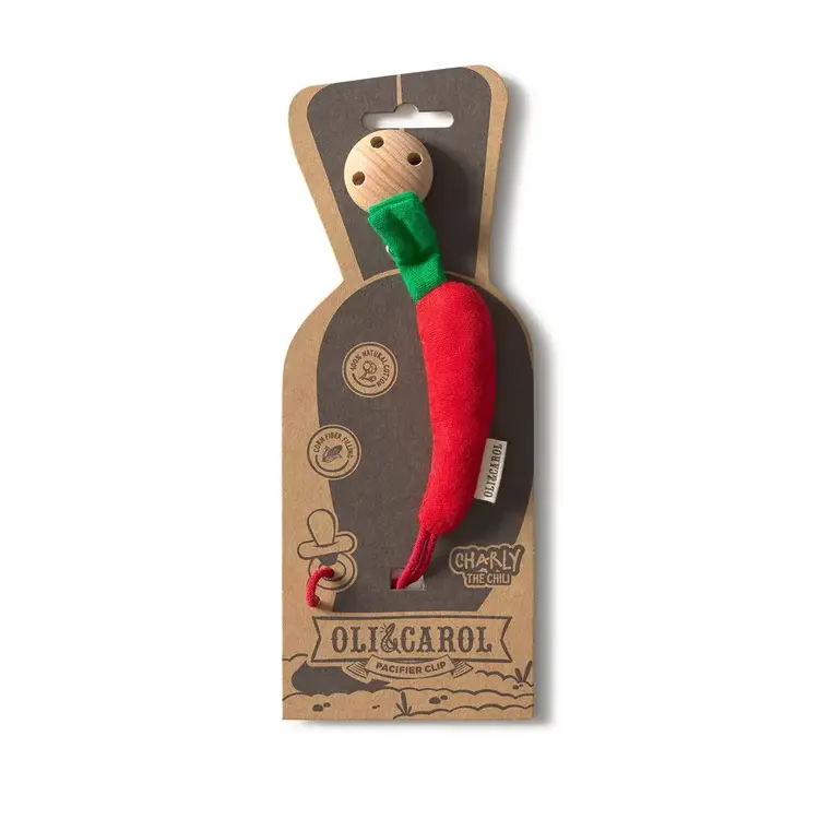 Oli & Carol Charly the Chily Pacifier Clip