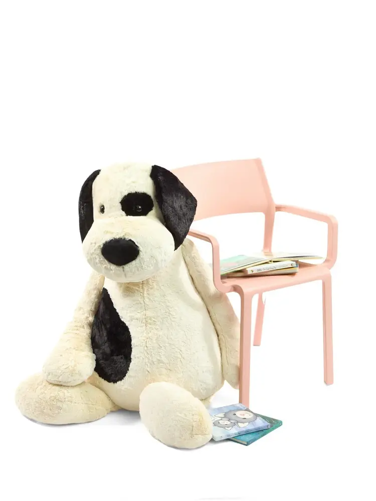 Jellycat Bashful Rufferty Black & Cream Puppy
