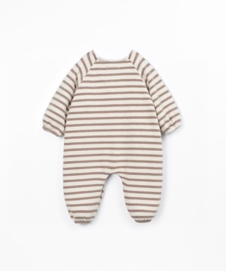 Play Up Striped Flamé Jersey Jumpsuit - Drawing