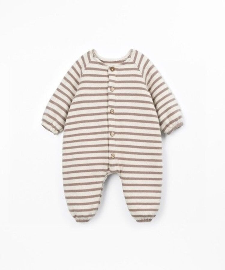 Play Up Striped Flamé Jersey Jumpsuit - Drawing