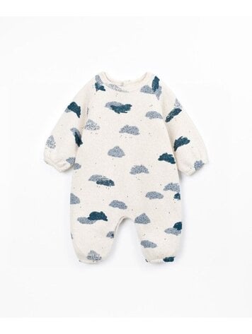 Play Up Printed Jersey Jumpsuit - Clouds Detail