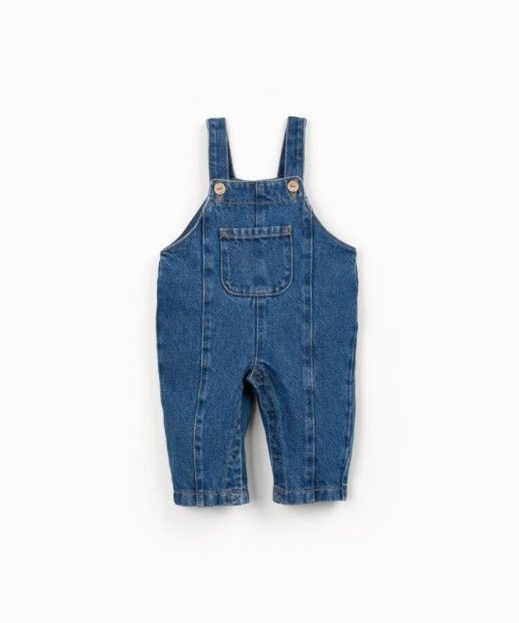 Play Up Denim Jumpsuit - Blue Denim