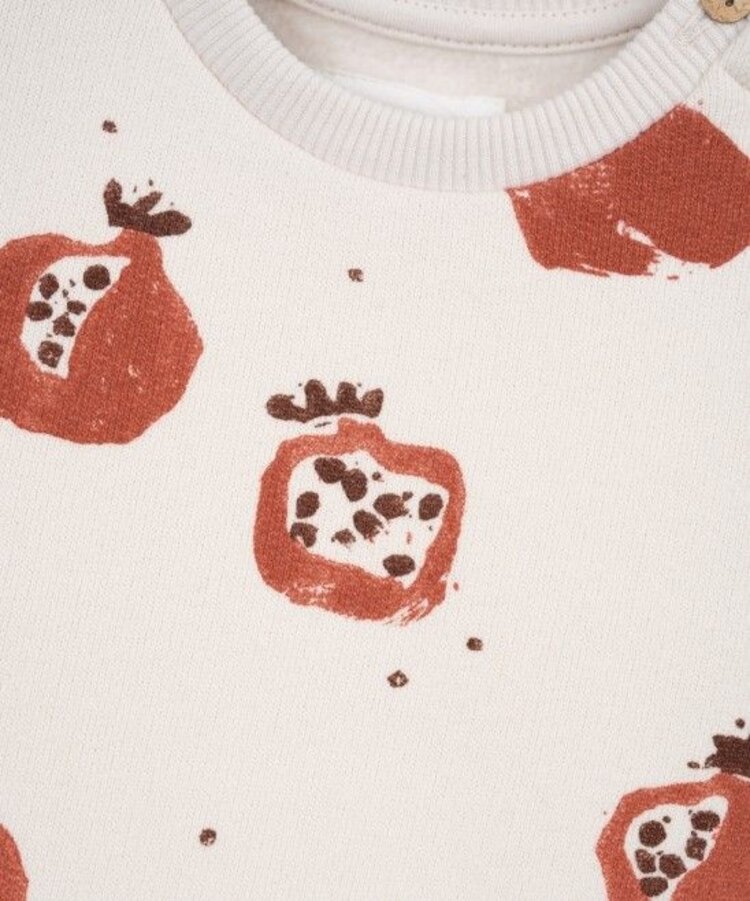 Play Up Printed Fleece Sweater - Pomegranate