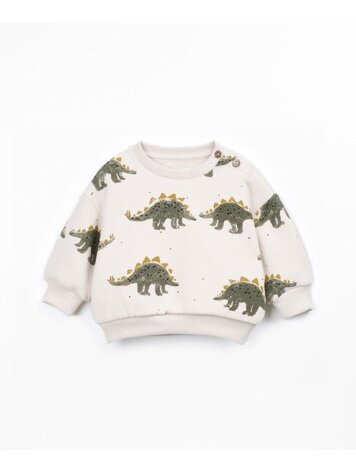 Play Up Printed Fleece Sweater - Dino