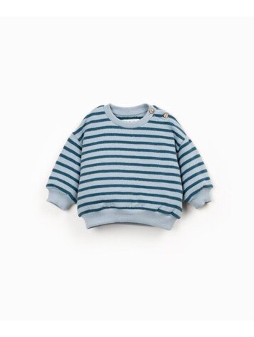 Play Up Striped Jersey Sweater - Cyantope