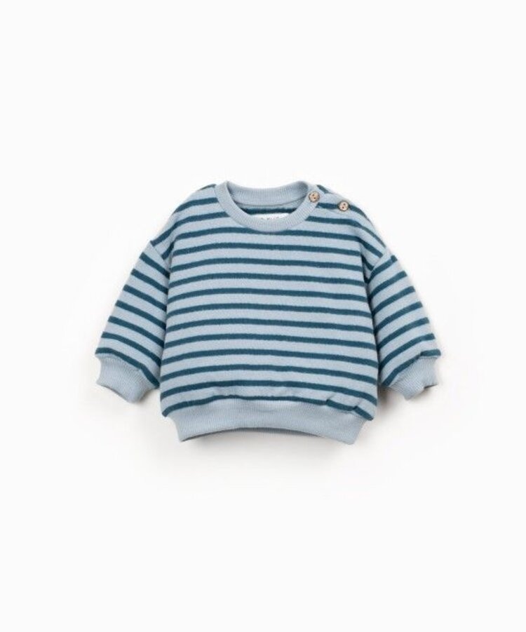 Play Up Striped Jersey Sweater - Cyantope