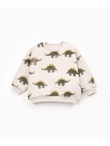 Play Up Printed Fleece Sweater - Dino