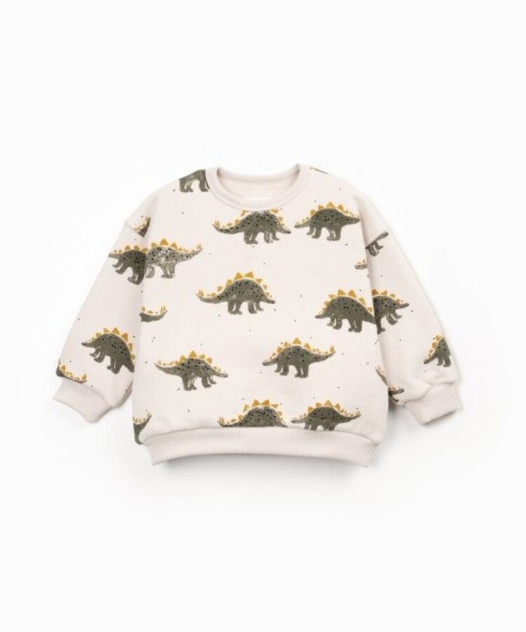 Play Up Printed Fleece Sweater - Dino