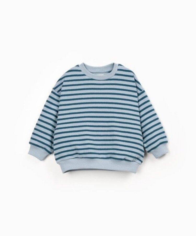 Play Up Striped Jersey Sweater - Cyantope