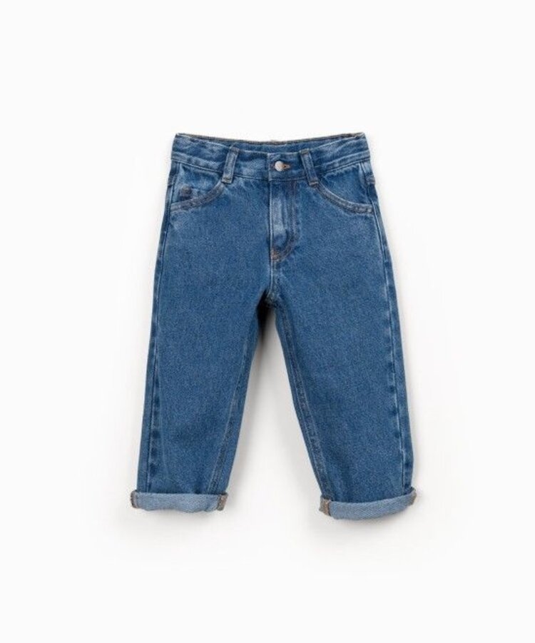 Play Up Denim Trousers - Blue Denim
