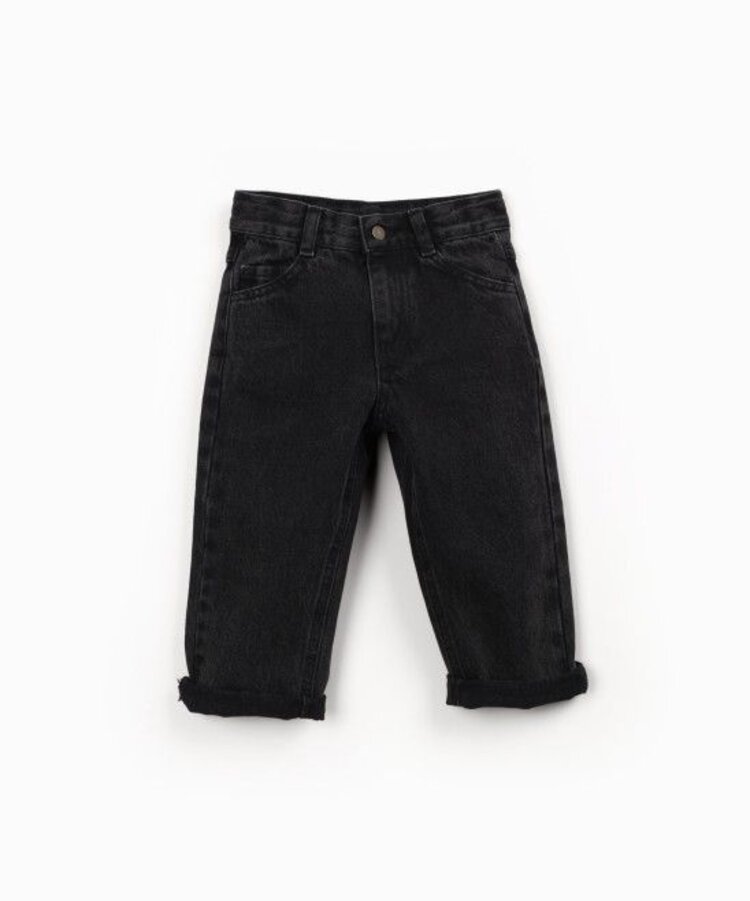 Play Up Denim Trousers - Black Denim