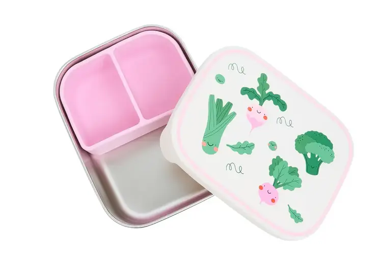 Cotton Cloud Stainless Steel Lunchbox - Veggie Pals
