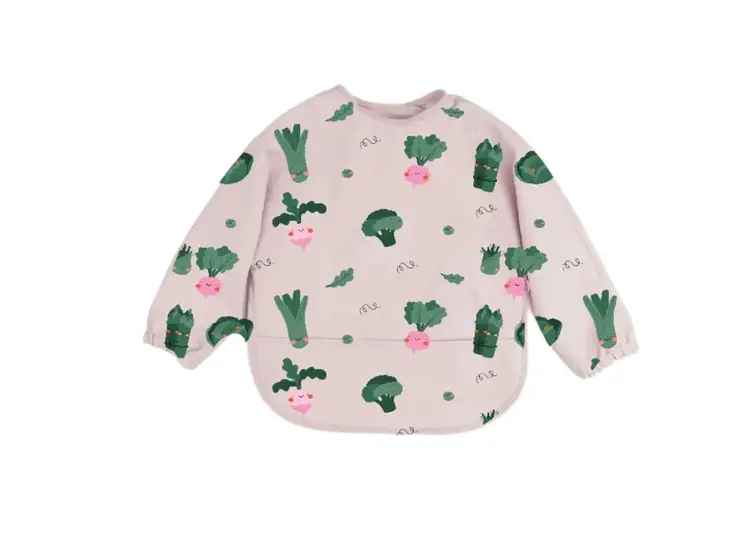Cotton Cloud Long Sleeve Bib - Veggie Pals