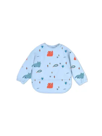 Cotton Cloud Long Sleeve Bib - Meowtiful Cats