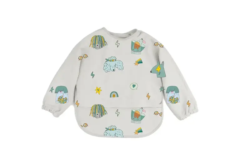 Cotton Cloud  Long Sleeve Bib - Funky Dogs