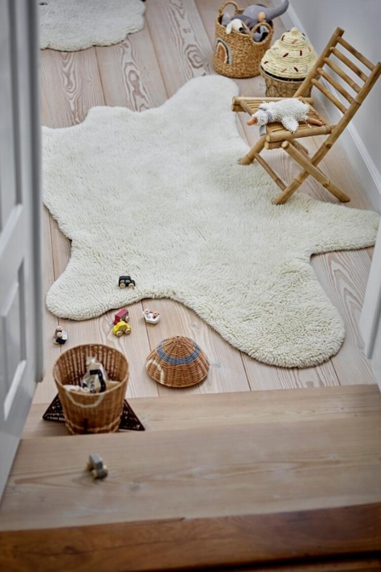 Raket Mand met Deksel Nature, Rattan